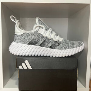 Adidas Kaptir Flow Grey White Black Knit Running Sneakers 7W NIB